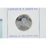 60th Anniversary Captain Scott Arrival at the South Pole silver medallion,