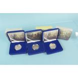 Two Trafalgar silver proof £5 coins,