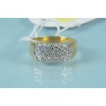 An 18ct gold multi diamond set ring,