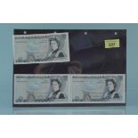 Three Duke of Wellington design £5 banknotes,
