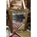 An gilt framed rectangular wall mirror, approx.