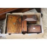 Four assorted 19th Century boxes
