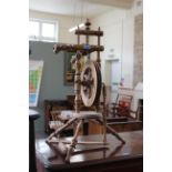 A vintage spinning wheel