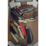 A box (22) of pocket knives including multi tool examples