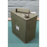 A WWII dated petrol can