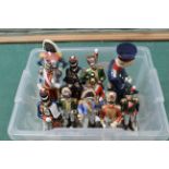Twelve ceramic military figures