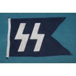 A German (PATTERN) 'Swallowtail' pennant with two retaining clips,