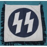 A German (PATTERN) banner with two metal clips to top,