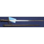 A French model 1874 bayonet (dated 1879) with scabbard