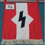 A German (PATTERN) banner with two loops to top,