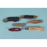 Six various pocket knives