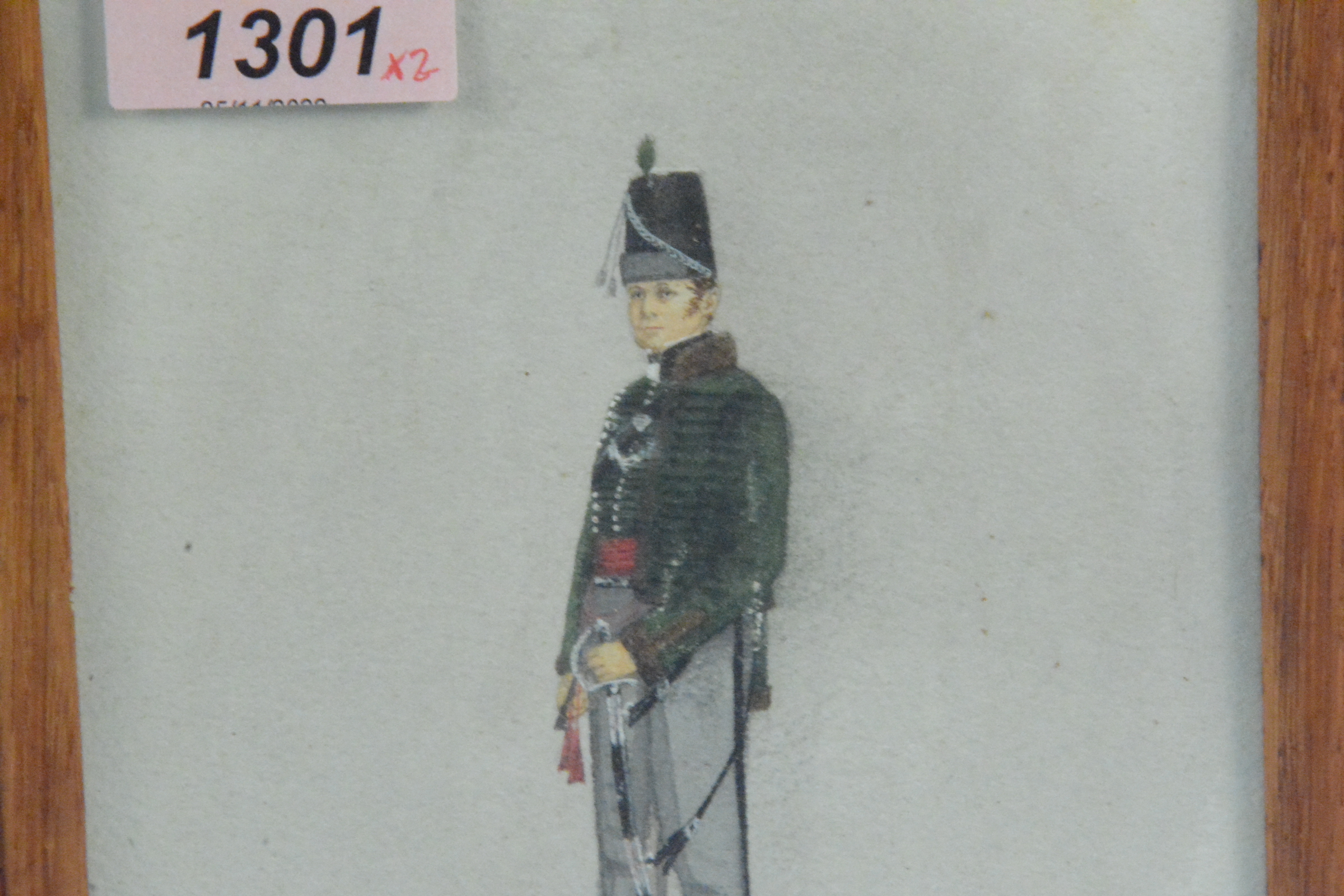 Two small paintings depicting Georgian Regiments, - Image 2 of 3