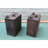 Two WWII dated petrol cans, one also embossed A.M.