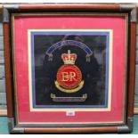 An E.R.II needlework insignia for the Sergeants Mess, Royal Military Academy Sandhurst