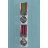 An Afghanistan medal with Kabul clasp, with an India General Service medal having the Jowaki clasp,