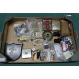 A mixed lot including a good quantity of military related items including pocket watch,