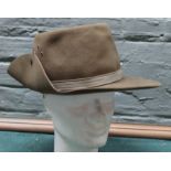 A WWII era (dated 1945) 'slouch' hat of British manufacture