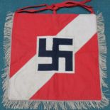 A German (PATTERN) trumpet banner with 'ties' to top,