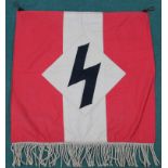 A German (PATTERN) banner with two suspension clips to top,