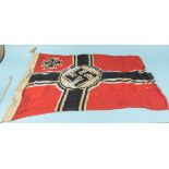 A German (PATTERN) flag marked with maker and 1942