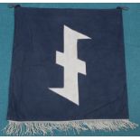 A German (PATTERN) banner with two suspension clips to top,