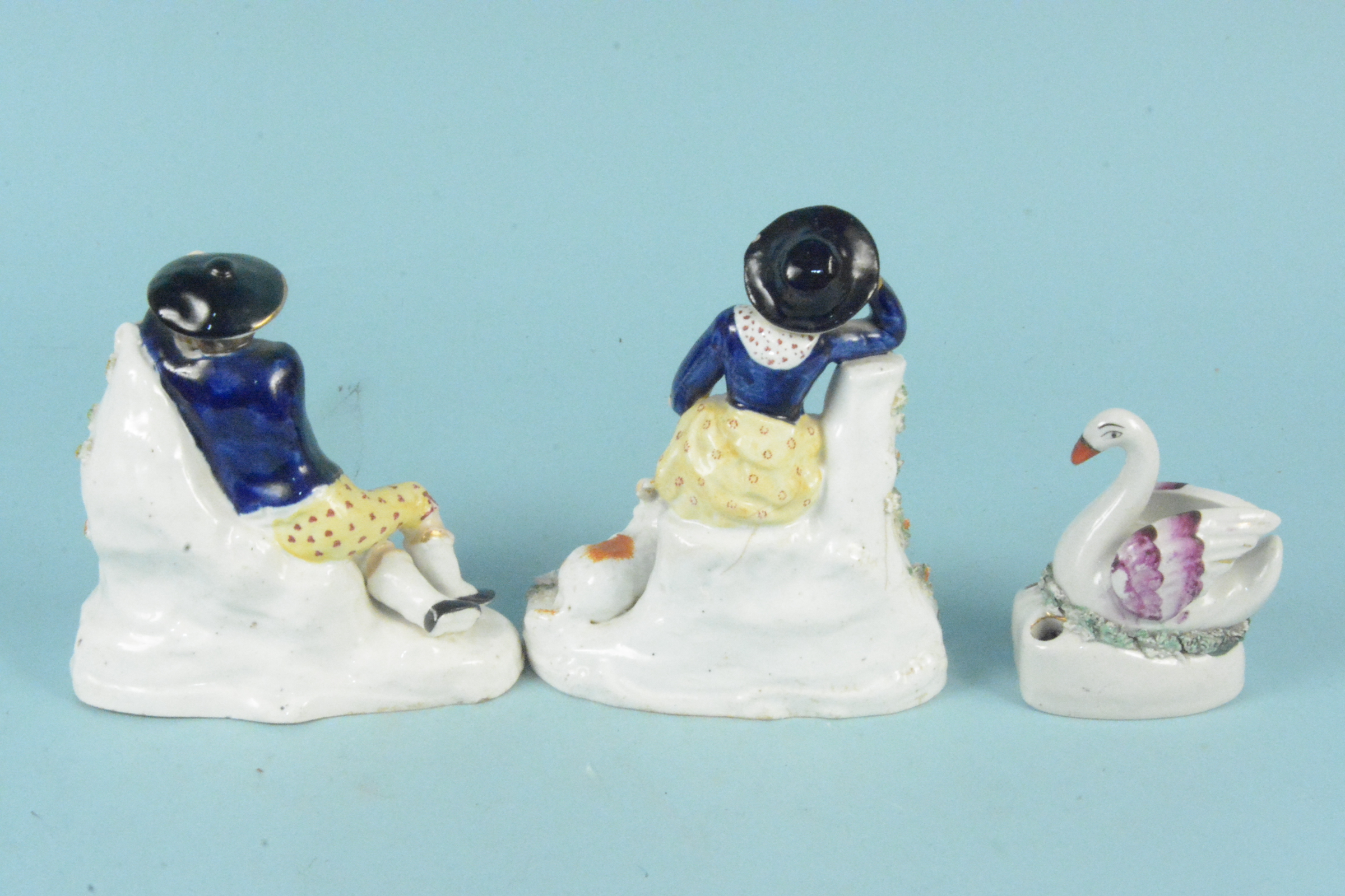 A pair of Staffordshire figures, - Image 2 of 3