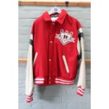 A classic vintage 1980's Budweiser American baseball style jacket by Cooper Collections,