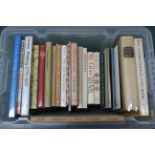 A box of books, subjects including printing, design,