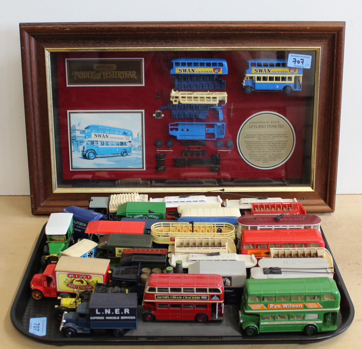 Mixed die cast vehicles, Dinky Corgi etc including trams,