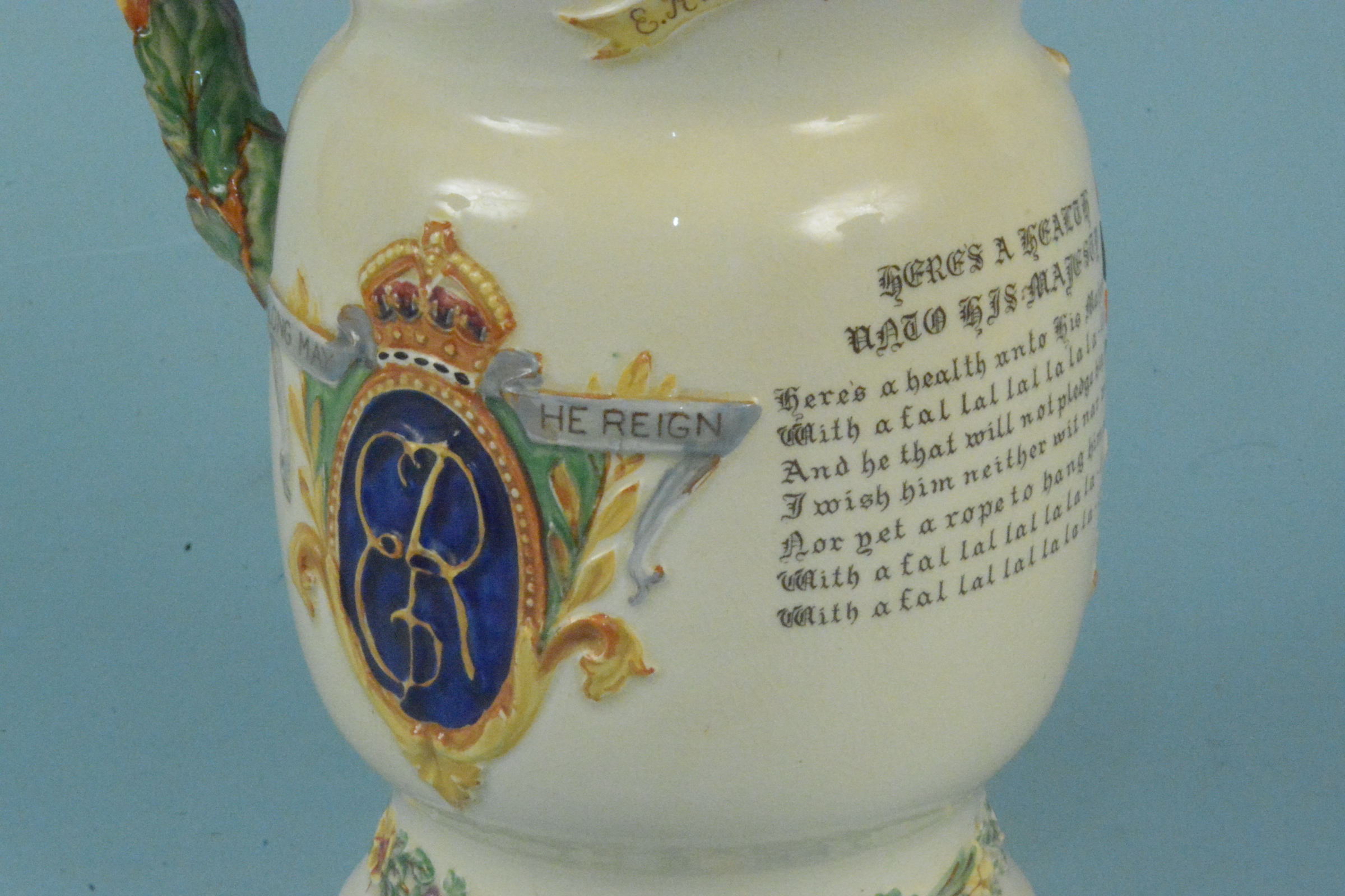 Crown Devon Fieldings 1937 Edward VIII commemorative Coronation musical jug, - Image 2 of 3