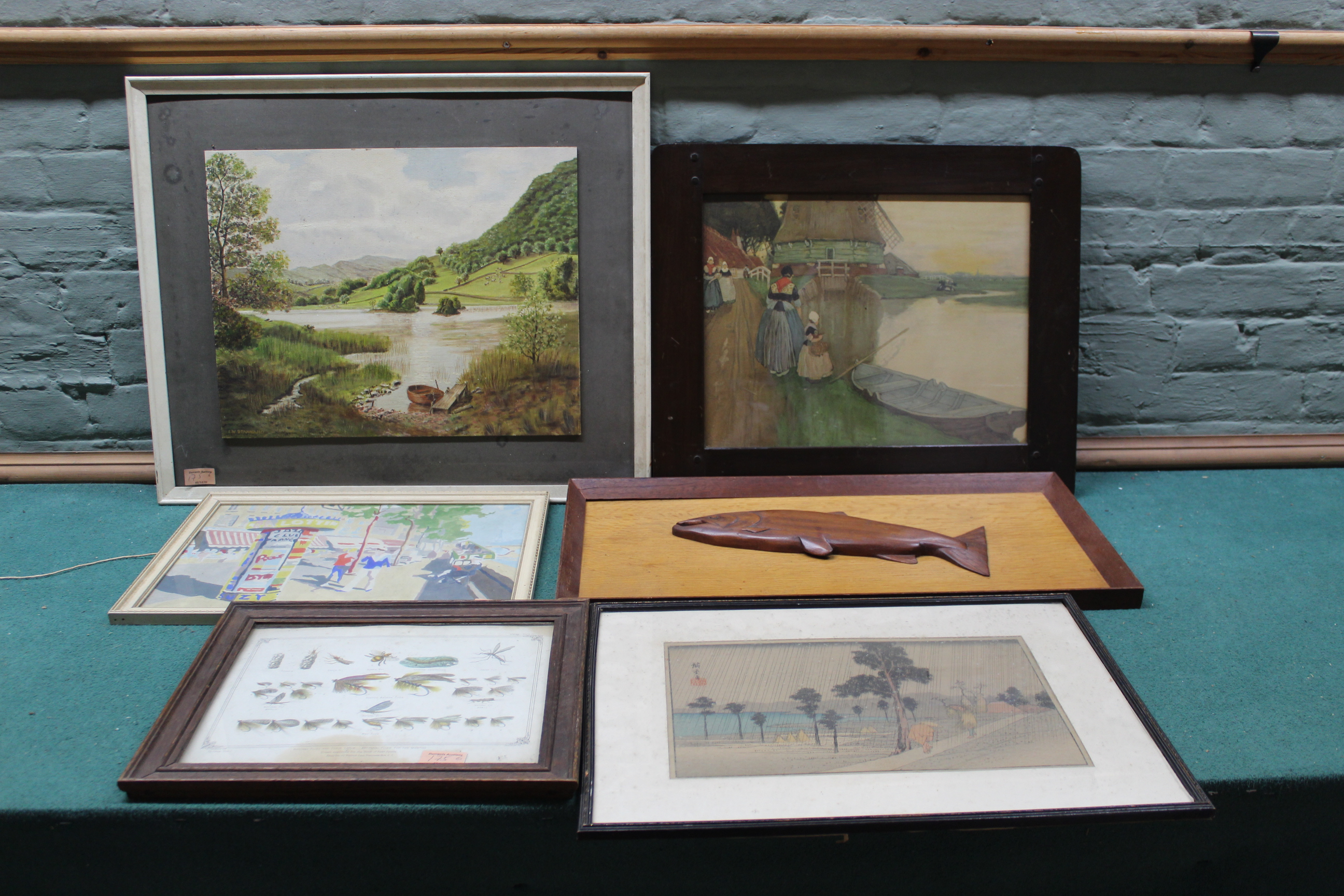 Ten assorted unframed prints of animals and birds, an oil on board of Rydal Water, - Image 6 of 8