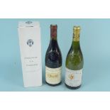 A boxed bottle of Chateau la Nerthe Chateauneuf-du-Pape 1999 plus a La Nerthe De-Pap1997