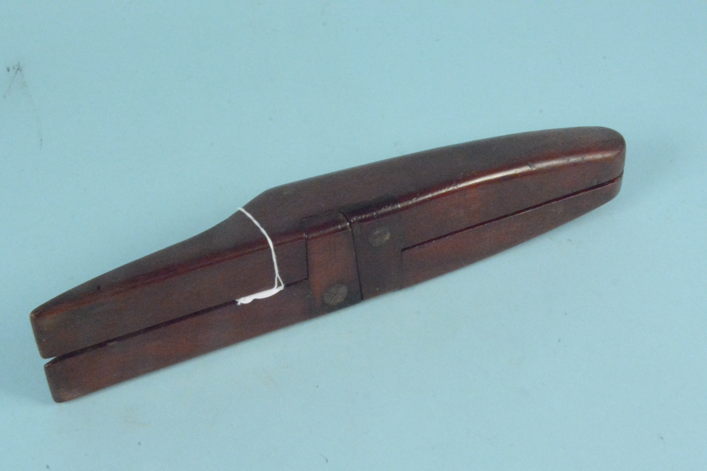 A 19th Century folding mahogany boot jack, - Image 3 of 3