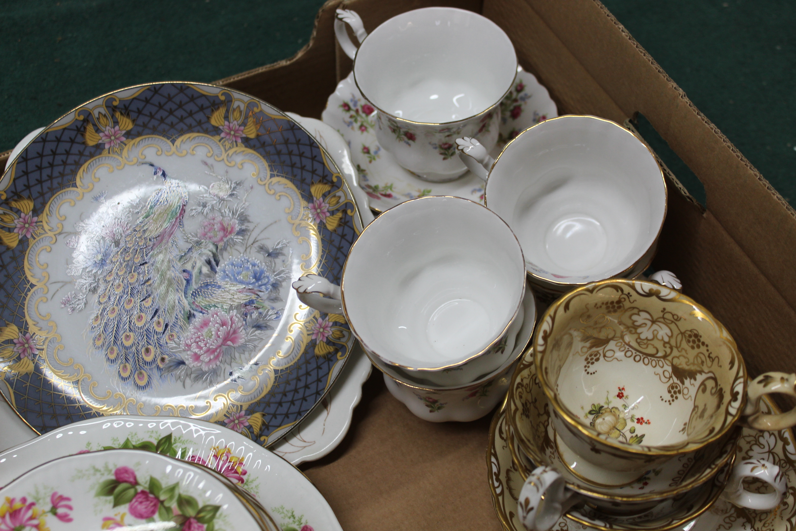 Royal Albert 'Winsome' pattern five cups and saucers plus a Queens 'Woman and Home' tea set (one - Image 2 of 3