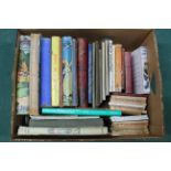 A box of mixed mainly childrens books and annuals including a Victorian example,