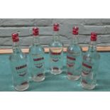 Five bottles of Tamova one litre bottles of vodka