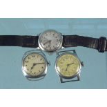 Three early 20th Century military style wristwatches to include a military 'A.T.P.