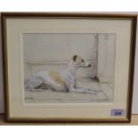 A framed Gill Evans limited edition print 'Whippets',