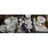 An extensive collection over three boxes of Aynsley Pembroke pattern china, dinner wares,