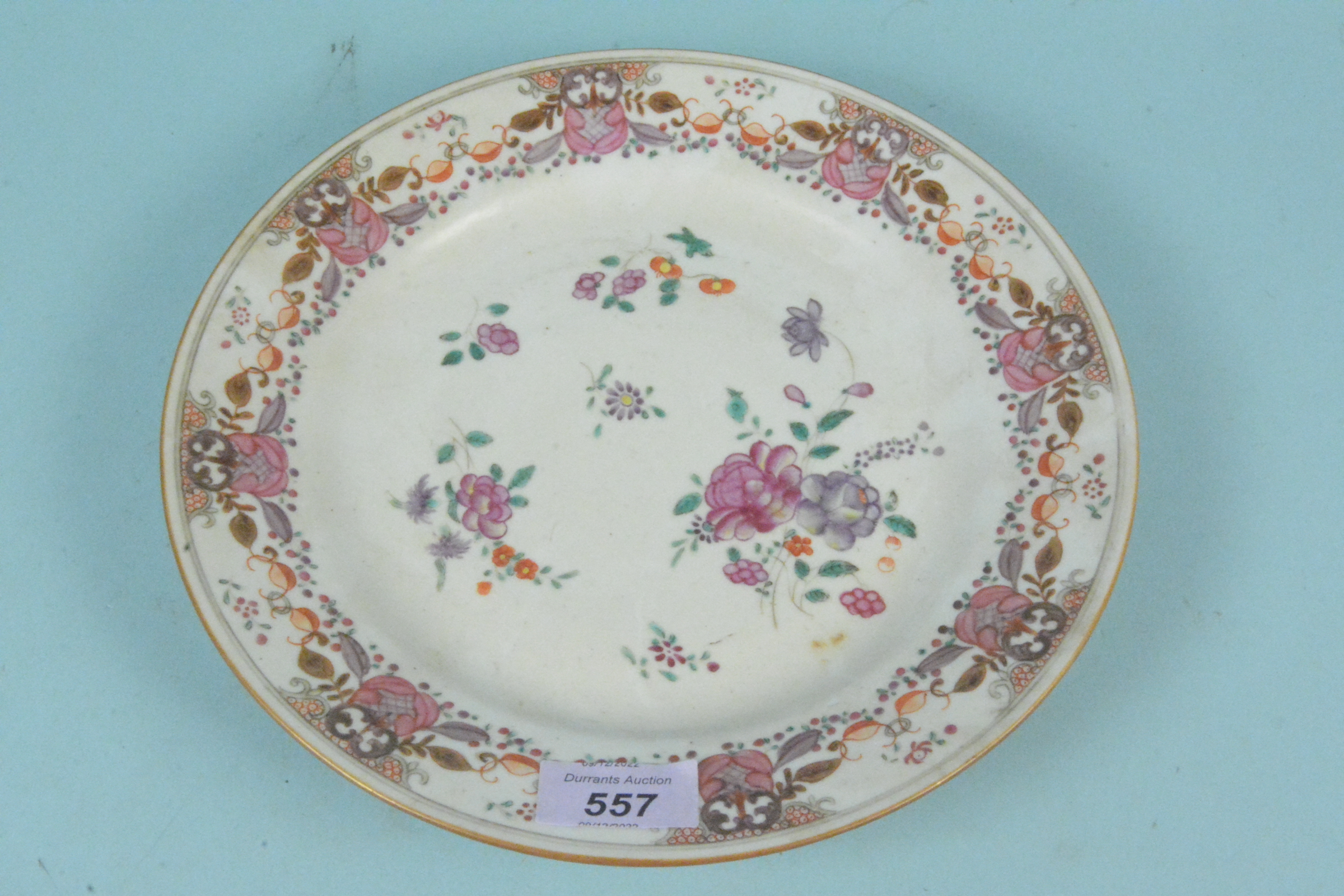 An early 19th Century Chinese porcelain famille rose dish,