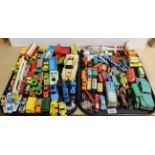 Mixed vintage vehicles including Triang Minic, Dinky,