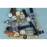 Assorted gents vintage and modern wristwatches