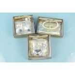A collection of Honora pearl jewellery including blue pearl earrings with silver mounts,