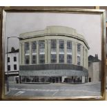A large framed oil on canvas 'Kings Lynn High St 1999', indistinctly signed verso,
