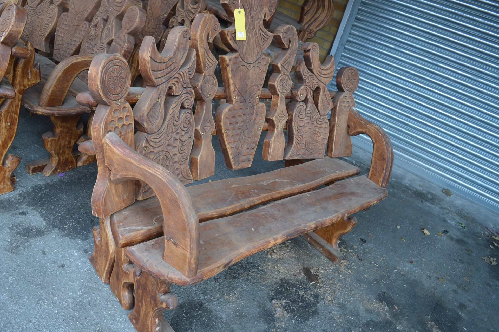 *Ornate Carved Two Seat Bench