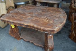 *Heavy Carved Wood Table 1.5x1.35m 78cm high