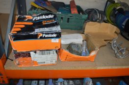 *Three Boxes of Assorted Paslode Nail Gun Nails and Cartridges