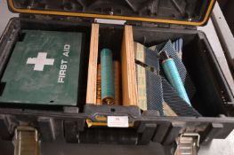 *Dewalt Case and Contents of First Aid Kit, Fuel Cells and Nail for Nail Gun