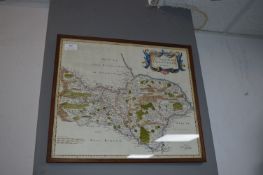 Robert Morden Map of The North Riding of Yorkshire circa 1700