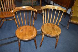 Two Beechwood Country Chairs